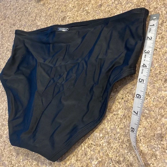 NWT DKNY Black 2 Piece Tankini Removable Soft Cups Small Full Coverage Bottom - Picture 9 of 15